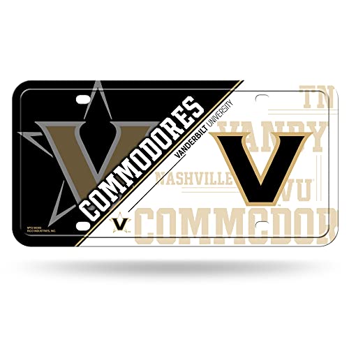Rico Industries NCAA Vanderbilt Commodores Metal Auto Tag 8.5" x 11" - Great for Truck/Car/SUV