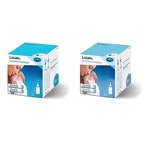Lusan Suero fisiológico - Solución Estéril, Limpieza Ocular, Limpieza Nasal, Limpieza de Pequeñas Heridas, 30 Monodosis de 5ml (Paquete de 2)