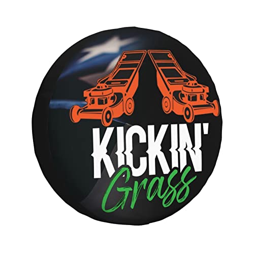 Funny Lawn Mowing Push Mower Tire Cover Waterproof Wheel Cover for SUV Truck Trailer Camper Rv 16 in