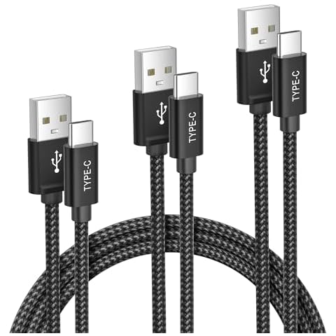 Elebase for Airpods 4 USB C Charger Cable 3-Pack 1.5/3.3/6.6FT,Type-C Charging Cord for Apple Airpods 4th Generation,AirPods Pro 2 2023,Airpods Max 2 2024,iPhone 16 Pro Max Plus 15 Cover