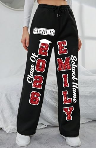 Custom Senior Sweatpants Class of 2026, Senior Pants Class of 2026, Senior Lounge Pants Gift for Students2