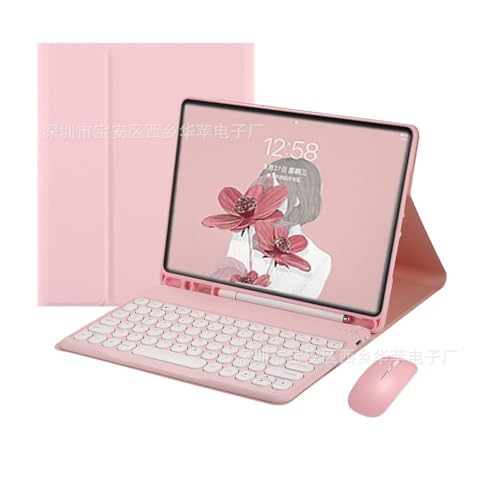 Funda teclado Fire HD10 con tapa redonda y ratón para escribir sin esfuerzo