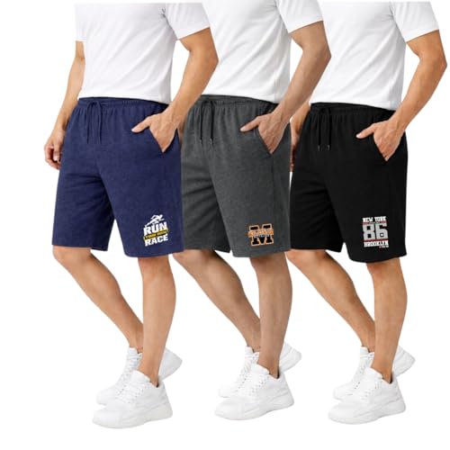 Image of KART BLACK Plus Sizes Men's Cotton Knee Length Shorts(M,L,XL,XXL,XXXL,4XL,5XL Shorts)| Casual and Night Wear Mens Shorts Pack of 3