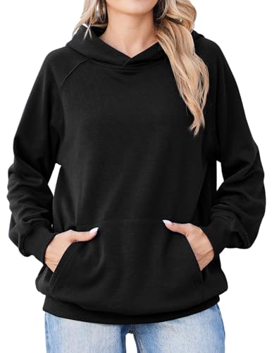 Zeagoo Womens Fleece Hoodies Soft Midweight Casual Hooded Sweatshirts Y2K Fall Winter Pullover Tops Kangaroo Pocket