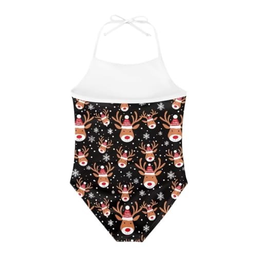 Image of Christmas Kids One-Piece Swimsuits Beach Swimwear Bathing Suit for 3-10 Years Girls