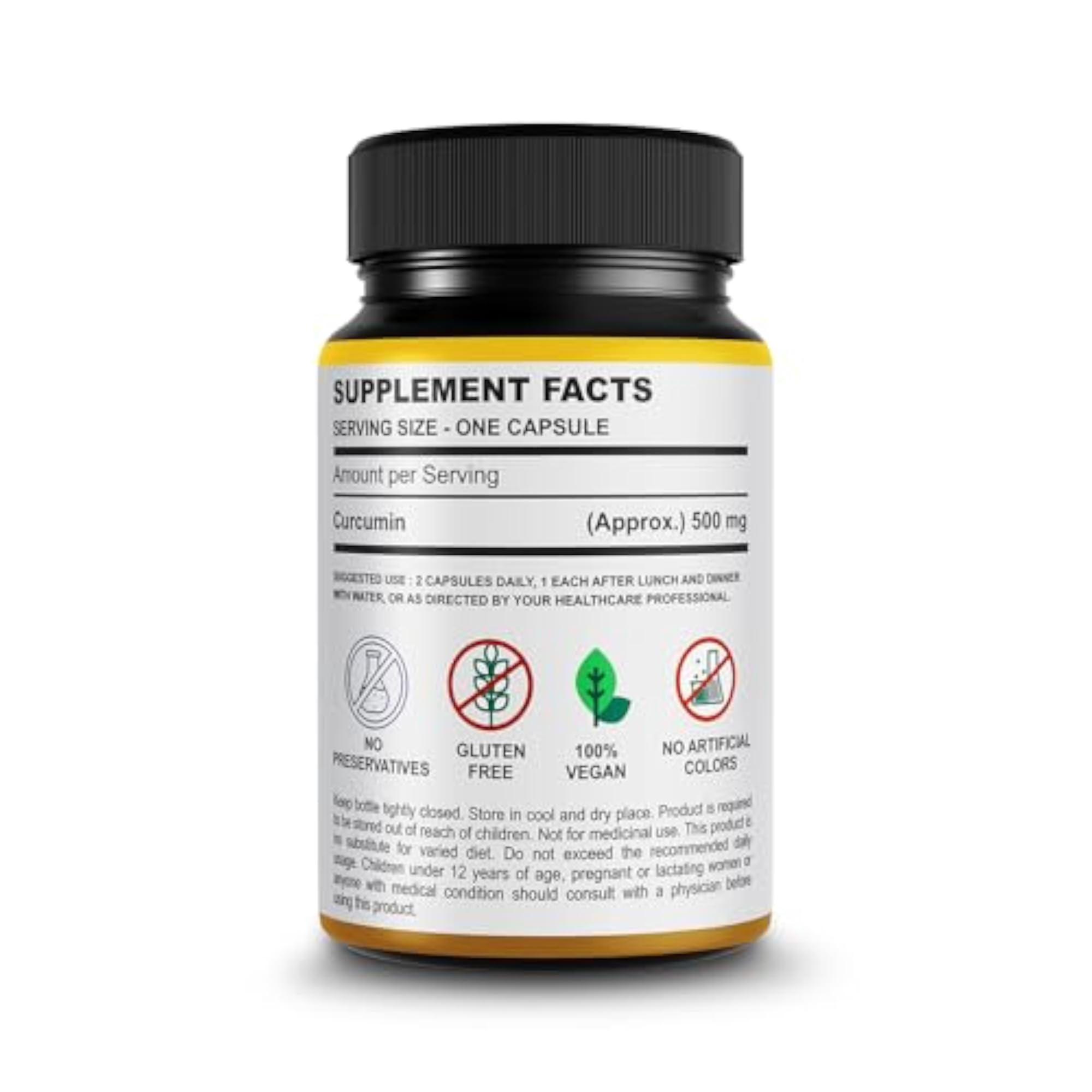 Osnia Curcumin Extract Capsules, 500 MG, 60 Count