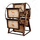 Angoily Großer Bronze Riesenrad Bilderrahmen mit Fotoalbum Selbstmontierter Fotorahmen für Heimtischdekoration und Familienfotos