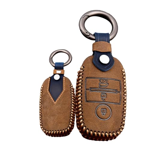 Étui en cuir pour clé Kia K2 Rio Niro - Coque de protection avec porte-clés élégant