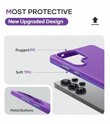 Image of SSLOTSCASE for Samsung Galaxy S25 Ultra Case Slim, Wireless Charging Compatible, Military Grade Shockproof Protective Drop Protection Sturdy Case Cover for Galaxy S25 Ultra 6.9'' 5G 2025, Purple | Wireless Charging Compatible, Military Grade Shockproof Protective Drop Protection Sturdy Case Cover for S25 Ultra