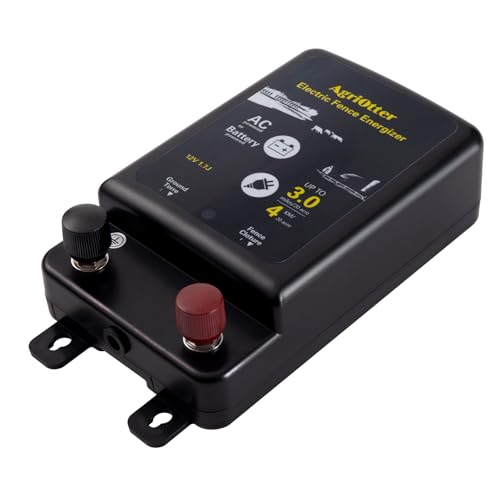 2025 New Tech 2 in 1 Electric Fence Energizer Charger Plug-in & 12V Battery, Waterproof & Safe Wide Coverage Energizer for Farms, Suburban Homes, Gardens, Livestock, Pets & More