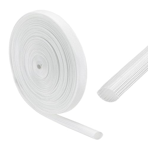 uxcell Insulation Cable Protector 9mm/0.35 Inch-5m/16 Feet White