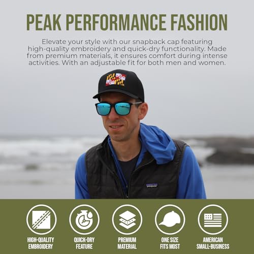 Image of International Tie State Hat for Men and Women, Adjustable Snapback Trucker Baseball Cap with Embroidered Patch