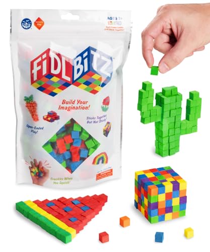 Play Visions FidlBitz - Revolutionary Cubes That Stick Together But Not Sticky! (Bag of Bitz (Assorted Colors))