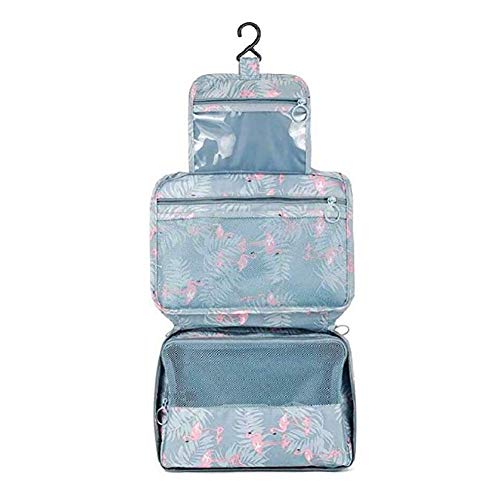 Angelikashalala Trousse de Toilette de Voyage Pliable et imperméable Motif Flamant Rose