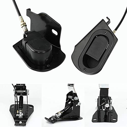 Black Adjustable Driver Backrest Kit,Back rest Pad w/Heavy Duty Mount for HarleyTouring Road King Electra Glide CVO 2009-2019