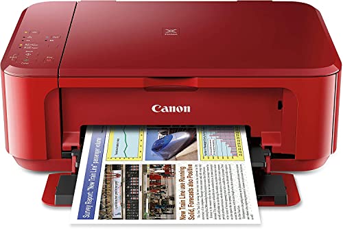 Canon Pixma Mg36 20 Series Wireless All-In-One Color Inkjet Printer - Print Copy Scan - Auto Duplex Printing - Up To 4800 X 1200 Dpi Print Resolution - Print Up To 9.9 Ipm - Red + Hdmi Cable #TOP2