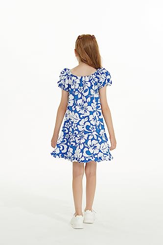 Girl Hawaiian Simple Muumuu Dress in Classic Hibiscus2