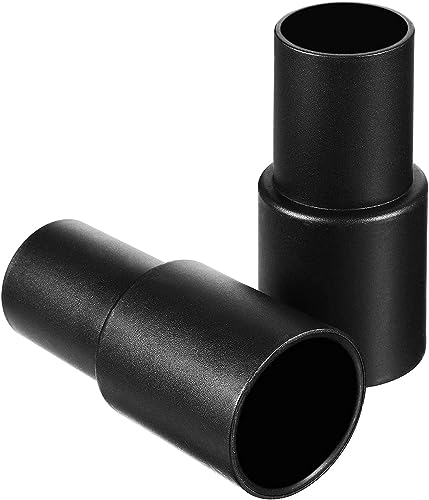 2 PCS Vacuum Hose Adapter, 1 3/8 Inch to 1 1/4 Inch Universal Cleaner Hose Reducer Converter Vacuum Hose Attachment, Black