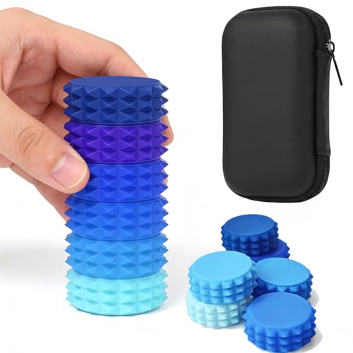 Fidget Toys Adults, 6 Pack Silicone Massage Roller Handheld for Stress Relief & Focus, Sensory Toys...