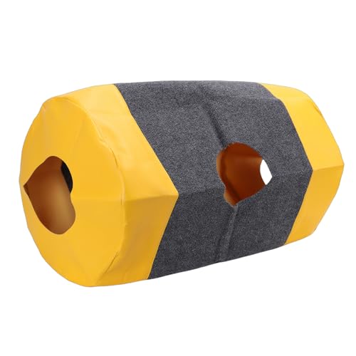 Bolsa Túnel para Gatos de interior con alfombra de juego gris 6
