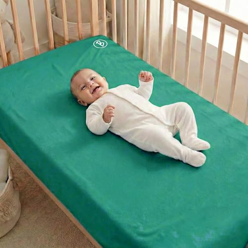 Image of Btag Baby Waterproof, Super Soft Fast Drying Mattress Protector | Extra Absorbent, Anti-Itching Sheet for New Born,Toddler (Size 100x140 cm, Pack of 1, Mint)