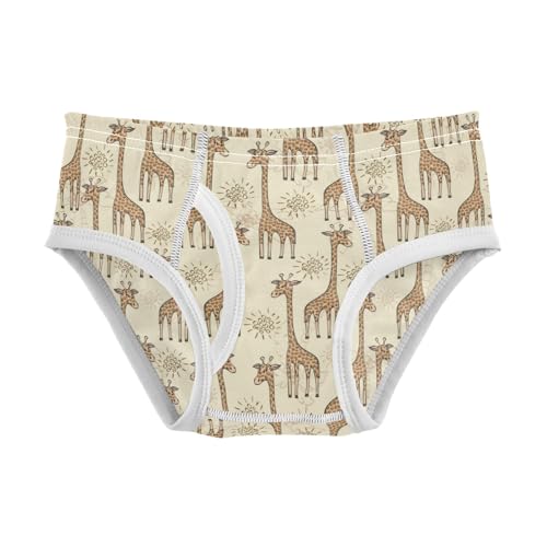 Boys' Exclusive Briefs Toddler Underwear 95% Combed Cotton Boxerbriefs 2T Giraffe Pattern 79