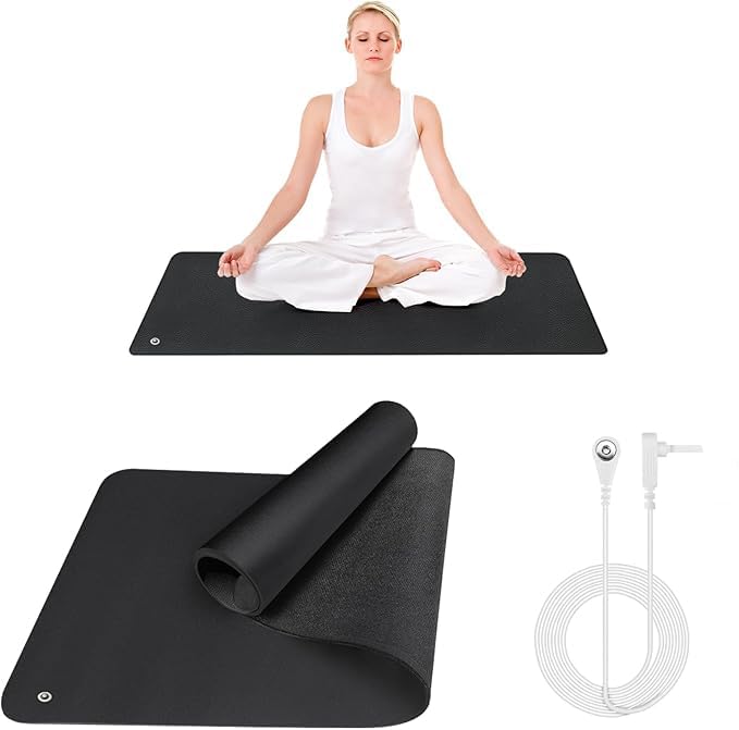 Grounding Mat Earthing Pad for Bed & Desk 40x60cm with Grounding Wire Enhances Sleep Relieves Pain & Inflammation Reduces Anxiety