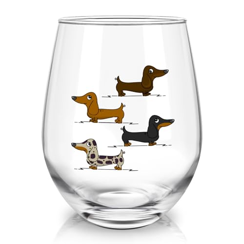 Joymaking Weinglas Dackel Dackel Geschenke Eulenschnitt Glas 520ml