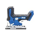 Kreg 20V Ionic Drive Barrel Grip Jigsaw - Cordless, Compact & Ergonomic - Precision Cutting - 20V Variable Speed - LED Lights & Built-In Blower - Bare Tool - KPTJS100A