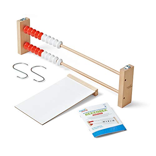 Image of hand2mind-93440 20-Bead Giant Magentic Rekenrek Colored Abacus, for Kids, Wooden Counting Math Manipulatives, Learn Counting and Numbers (Set of 1)