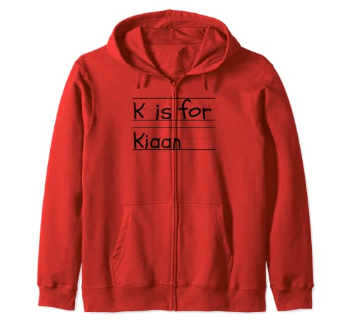 Kiaan Name Student Kindergarten personalizable Sudadera con Capucha