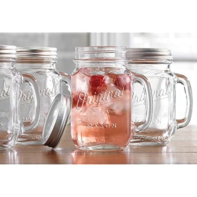 Glaver's Mason Jar 16 Oz. Glass Mugs with Handle and Jamaica | Ubuy