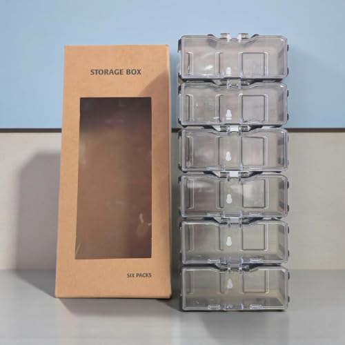 Image of Mayatra's Diecast Car Storage Display Box, 6 Compartments, Clear with Kraft Box