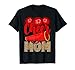 Cheer Mom Biggest Fan Leopard Print Black And Red Pom Pom T-Shirt