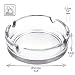 com-four® 4X Cenicero de Vidrio - Cenicero de Cristal Transparente para Cigarrillos...