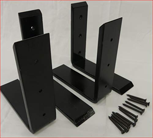 Countertop and Shelf Support Brackets 4 Piece Set for Granite and Quartz Countertops and Heavy Shelves, 8 Inch x 8 Inch, Heavy-Duty Steel Construction, Powder Coat Finish, 4 Pieces, Hardware Included - Thumbnail 2