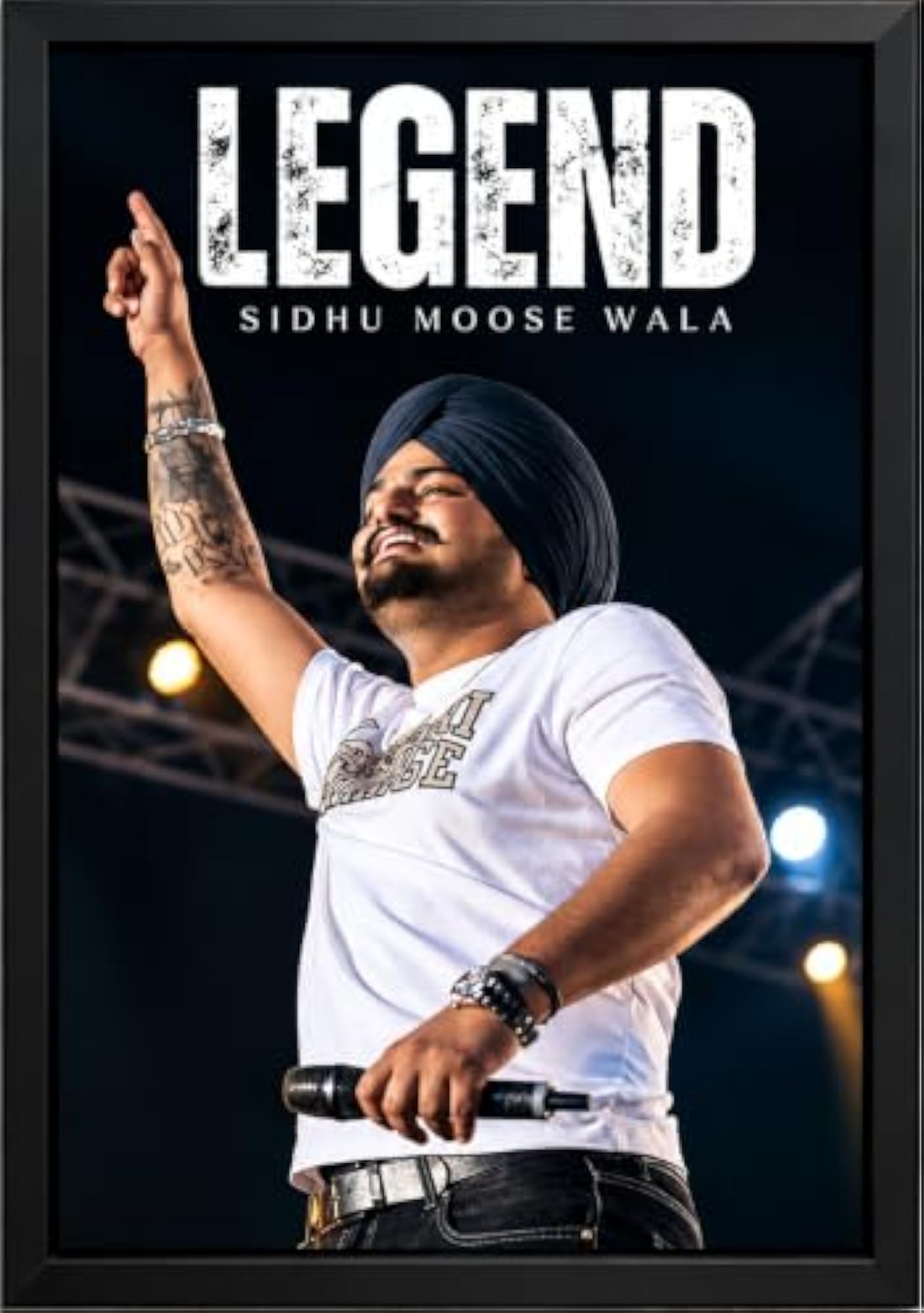 Sidhu Moose Wala Legend Framed Wall Poster
