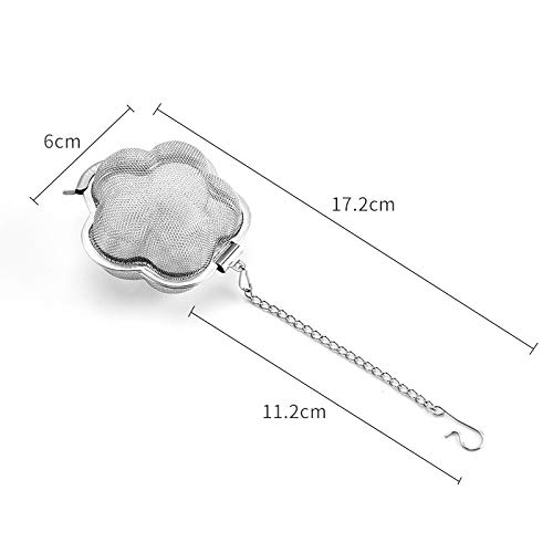 Mayata 2Pcs Stainless Steel Fine Mesh Seasoning Ball Kitchen Soup Spice Stew Filter Kitchen Tool Metal Tea Bag Tea Ball (2Pcs Flower Shape) #TOP4