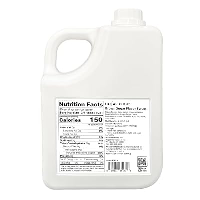 Hojalicious Cane Sugar Syrup Concentrate (Flavor) (5.5lb, Brown Sugar)