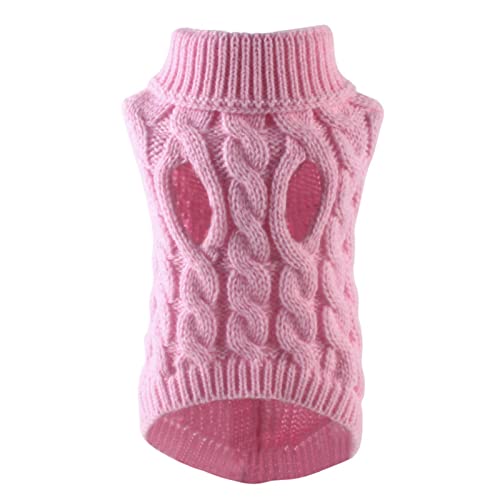 Suéter de gola rolê para animais de estimação, suéteres para cães pequenos - Casaco de inverno para