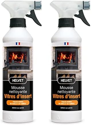 HELVET Nettoyant Vitres d’Insert pour Poêles et Cheminées – Format