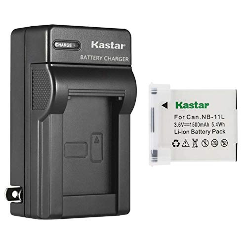 Kastar 1-Pack Battery and AC Wall Charger Compatible with Canon ELPH 170 IS, ELPH 180, ELPH 190 IS, ELPH 320 HS, ELPH 340 HS, ELPH 350 HS, ELPH 360 HS, IXUS 125 HS, IXUS 127, IXUS 130, IXUS 132 Camera by Kastar - Used condition - US$9.44