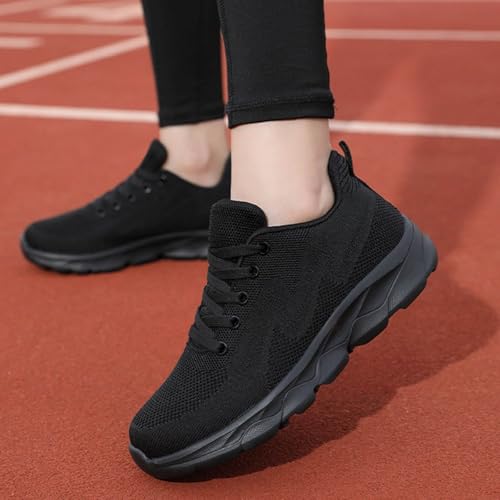 Women's Casual Lace Up Sneaker Mesh Breathable Gym Work Fashion Sneakers Walking Wide Toe Box Sports Shoes with Arch Support Comfortable Low Top Tennis Workout Athletic Jogging Shoes2