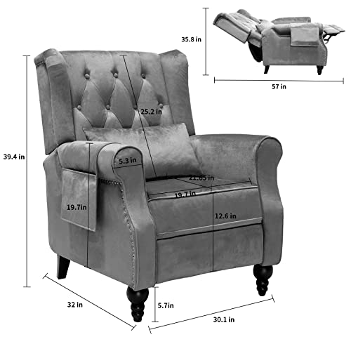 Sunrise Coast Push Back Recliner Chair, Grey #TOP2