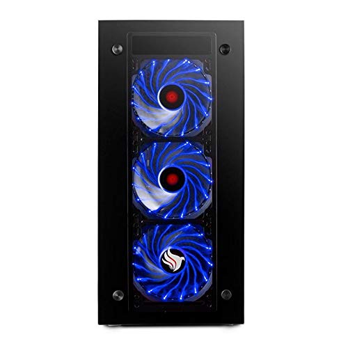 Gabinete Gamer Pichau Magpie Iii Lateral/frontal Vidro Led Azul, Pgma-03-blue