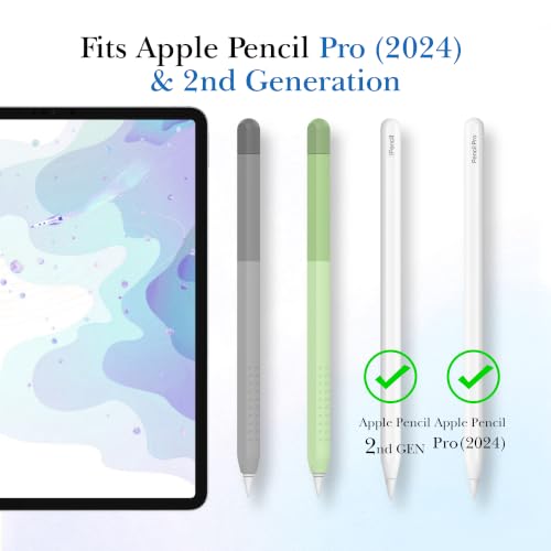 Image of Delidigi for Apple Pencil Pro (2024) & Apple Pencil 2nd Generation Case | 2 Pack Gradient Color Design Silicone Sleeve Cover, Comfortable Grip, Magnetic Charging Compatible, Double Tap Support