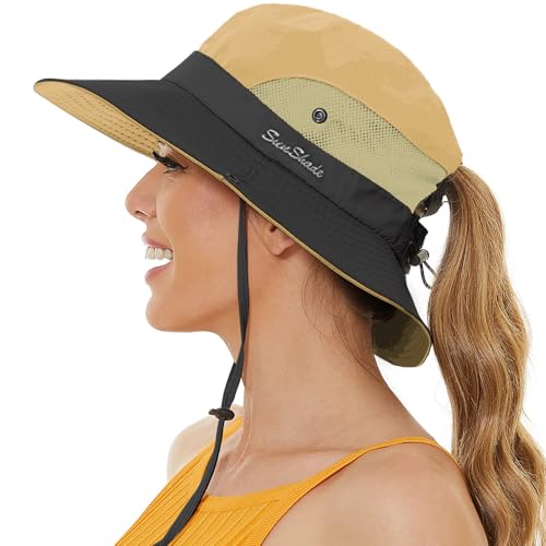 Progettato per le code di cavallo: Cappello Safari Donna è dotato di fori sul retro per i capelli, che consentono di indossarlo anche con la coda di cavallo