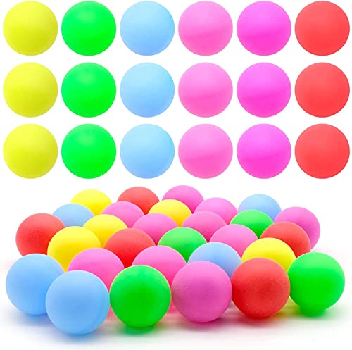 inheming 30 Piezas Pelotas de Ping Pong Colores Mezclados,Pelota de Tenis de Mesa,Pelotas de Juguete para Gatos y Niños, 40 mm de Diámetro