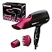 Panasonic EH-NA65 suszarka do włosów z technologią nanoe™ (2000W, 3 ustawienia prędkości, 4 temperatury, 3 dysze do suszenia), czarno-różowa