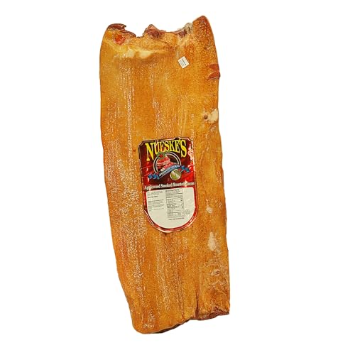 Nueske's Applewood Double Smoked Bacon, Unsliced Slab, Fresh, 2 Count, 11 lb Slabs, Avg 22 lb Case - Gourmet Quality, Minimal Shrinkage